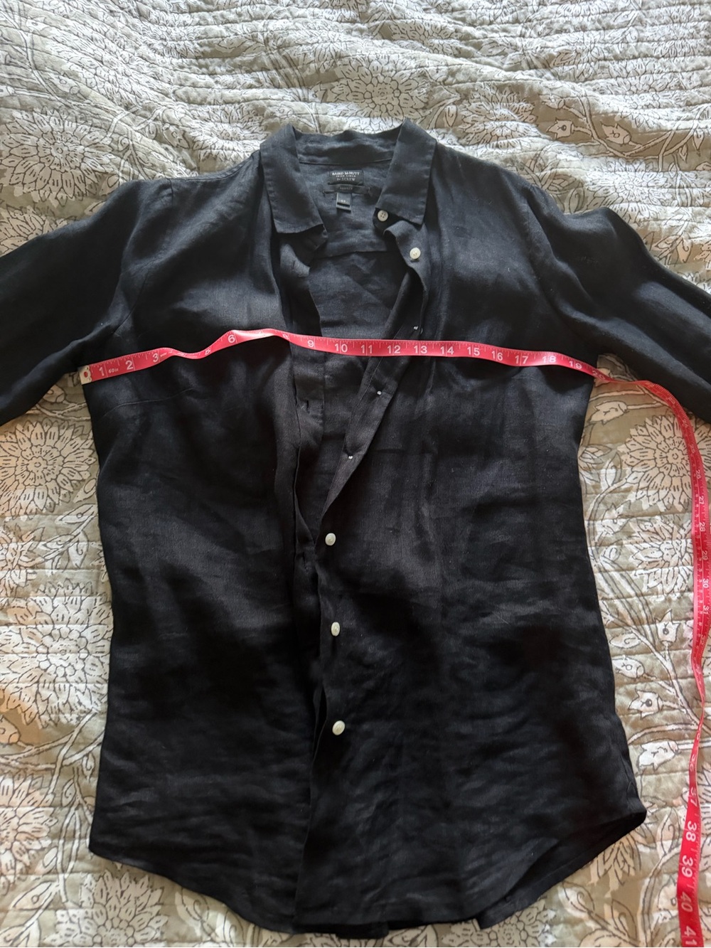 J. Crew Perfect Shirt - Irish Linen Shirt - Black